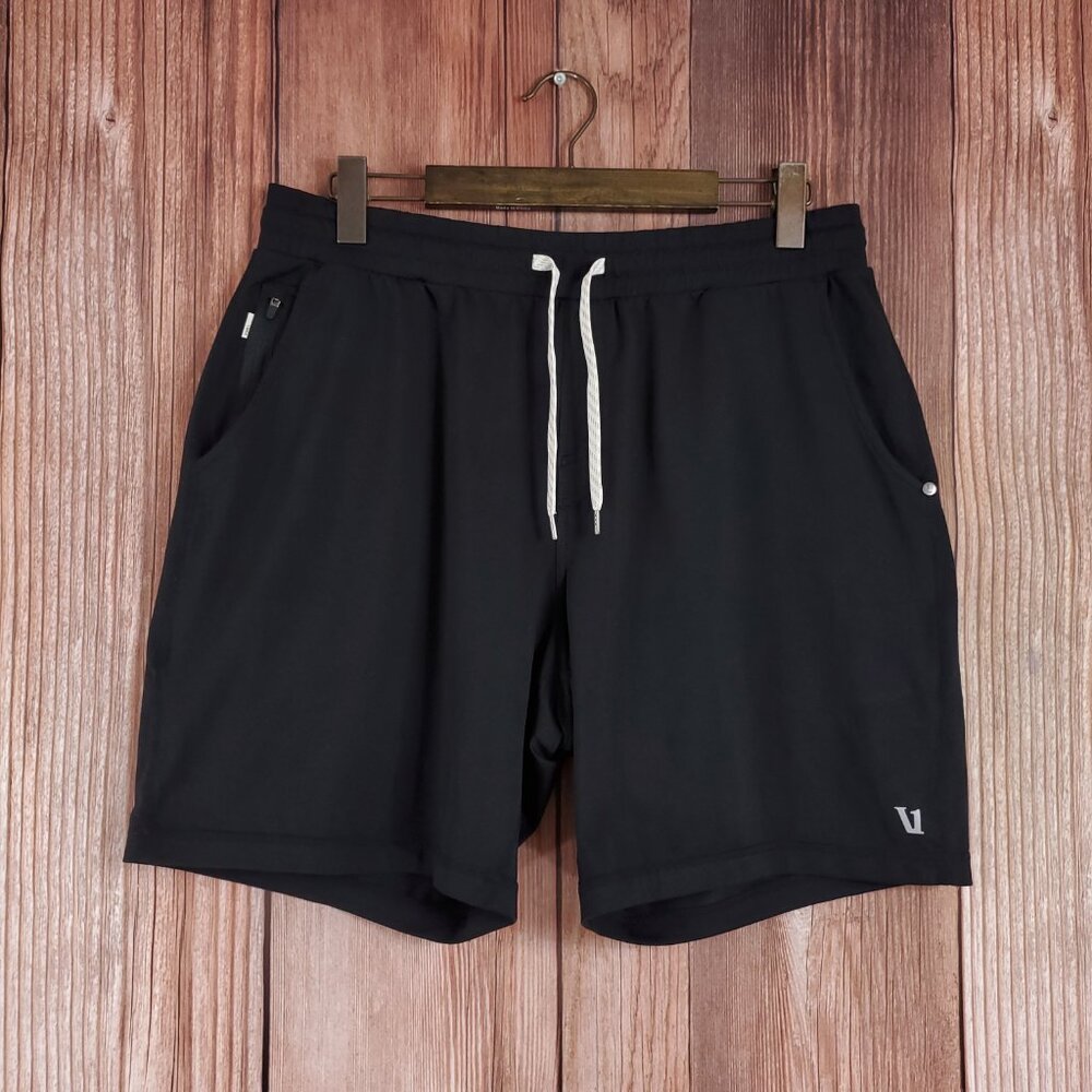 Vuori Black Athletic Drawstring Shorts